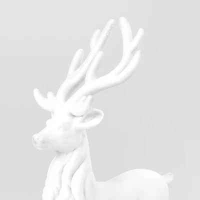 13.5" Christmas Flocked Standing Deer White - Wondershop™ 2 13.5" Christmas Flocked Standing Deer White - Wondershop™ - Image 2