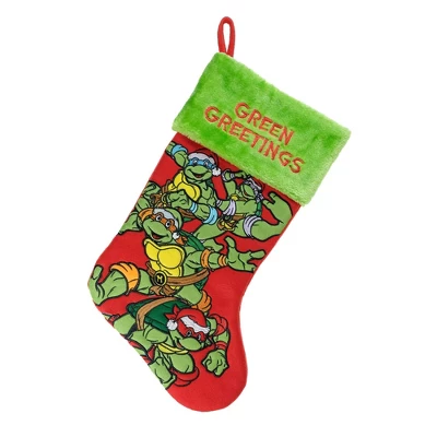 Teenage Mutant Ninja Turtles Applique Holiday Stocking 20" 1 Teenage Mutant Ninja Turtles Applique Holiday Stocking 20"