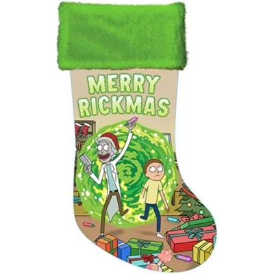 Kurt Adler Rick And Morty Satin Christmas Stocking, 19in 1 Kurt Adler Rick And Morty Satin Christmas Stocking, 19in