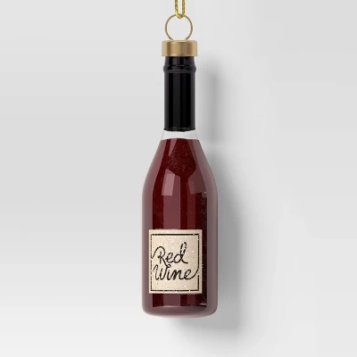 3pc Christmas Gift Ornament Set Glass Wine/Cheese/Baguette - Wondershop™ 4 3pc Christmas Gift Ornament Set Glass Wine/Cheese/Baguette - Wondershop™ - Image 4