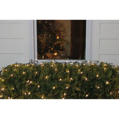 Northlight Mini Net Style Christmas Lights - 4' X 6' - Clear - Green Wire 2 Northlight Mini Net Style Christmas Lights - 4' X 6' - Clear - Green Wire - Image 2