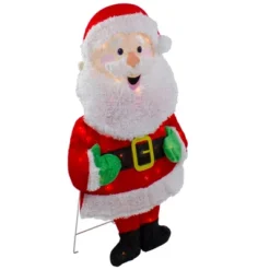 Northlight Lighted 2D Chenille Santa Outdoor Christmas Decoration - 32" - Warm White Lights -National Tree Company Store GUEST 133a3064 cf12 4f5b a6d4 4ee853bfeb41