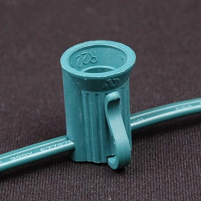 Novelty Lights 10 Socket C7/E12 Candelabra Base Christmas Stringer, Vintage Holiday Hanging Light String, SPT-1 20 Gauge Green Wire 1 Novelty Lights 10 Socket C7/E12 Candelabra Base Christmas Stringer, Vintage Holiday Hanging Light String, SPT-1 20 Gauge Green Wire