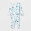 Baby "Tis The Ski-son!" Cozy Knit Holiday Matching Family Pajama Union Suit - Wondershop™ Blue