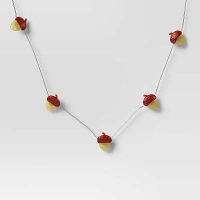 30ct LED Battery Operated Christmas Acorn Dew Drop Lights Warm White With Gold Wire - Wondershop™ 2 30ct LED Battery Operated Christmas Acorn Dew Drop Lights Warm White With Gold Wire - Wondershop™ - Image 2