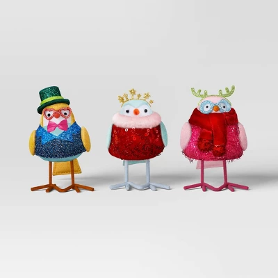 3pk Christmas Featherly Friends Decor - Wondershop™ 5 3pk Christmas Featherly Friends Decor - Wondershop™ - Image 5