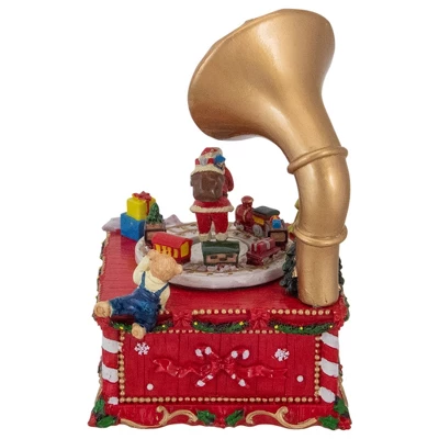 Northlight Santa Claus On Phonograph Musical Christmas Decoration - 7" 4 Northlight Santa Claus On Phonograph Musical Christmas Decoration - 7" - Image 4