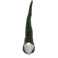 Northlight Pointy Hat Gnome Christmas Decoration - 18" - Dark Green