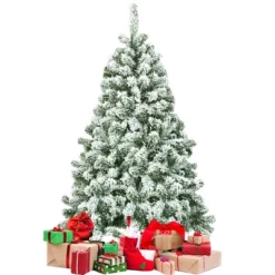 Costway 4.5FT Artificial Hinged Christmas Tree Snow Flocked Pine Tree W/400 Tips And Foldable Base 17 Costway 4.5FT Artificial Hinged Christmas Tree Snow Flocked Pine Tree W/400 Tips And Foldable Base -National Tree Company Store GUEST 19119b6e f9ee 4548 b156 7f0eb1751b69