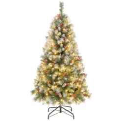 Costway 5FT/6.5FT/7.5FT Artificial Christmas Tree Hinged With 200/420/560/650 Warm LED Lights & 126/207/267/309 Red Berries 22 Costway 5FT/6.5FT/7.5FT Artificial Christmas Tree Hinged With 200/420/560/650 Warm LED Lights & 126/207/267/309 Red Berries -National Tree Company Store GUEST 1aa3d3ac a0f3 43ec a8aa 0fba2ac7a746
