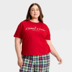 Women's "Cabin Crew" Short Sleeve Holiday Matching Family Pajama Shirt - Wondershop™ Red 9 Women's "Cabin Crew" Short Sleeve Holiday Matching Family Pajama Shirt - Wondershop™ Red -National Tree Company Store GUEST 1ba46f95 96f0 45df 9eb4 4d4f4d036da5
