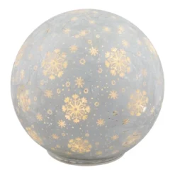 Northlight LED Lighted Snowflakes Glass Globe Christmas Decoration - 6" - White -National Tree Company Store GUEST 1c07bae1 9d0b 4833 90be 8a63646ff058