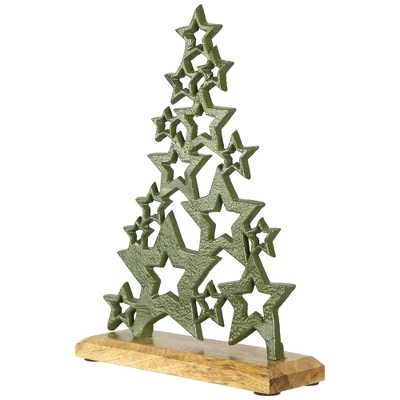 Northlight Tree Of Stars Metal Christmas Decoration - 11" - Green 2 Northlight Tree Of Stars Metal Christmas Decoration - 11" - Green - Image 2