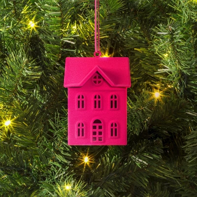 Christmas Metal Hot Pink House Ornament - Wondershop™ 1 Christmas Metal Hot Pink House Ornament - Wondershop™