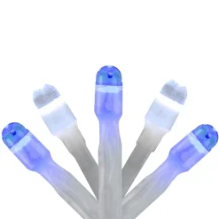 Brite Star LED Swag Christmas Lights - Blue And White - 7.5' White Wire - 150ct