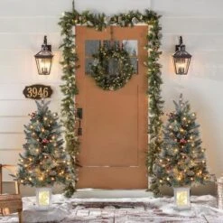 3FT Pre-Lit Artificial Mini Christmas Tree With Snowflake Light Box Base With 78PCS 8 Mode Warm White Light Beads, Red Berry,1PCS 10 3FT Pre-Lit Artificial Mini Christmas Tree With Snowflake Light Box Base With 78PCS 8 Mode Warm White Light Beads, Red Berry,1PCS -National Tree Company Store GUEST 2017607b 9752 4150 88f1 c8a601c9aae2