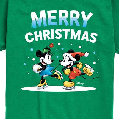 Boys' - Disney - Mickey And Minnie Merry Christmas Ice Skating Short Sleeve Graphic T-Shirt 1 Boys' - Disney - Mickey And Minnie Merry Christmas Ice Skating Short Sleeve Graphic T-Shirt