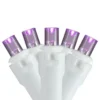 Northlight 100 Count Purple LED Wide Angle Icicle Christmas Lights, 5.5 Ft White Wire
