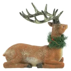 Northlight Glittered Sitting Deer With Pine Neck Wreath Christmas Decoration - 10" 9 Northlight Glittered Sitting Deer With Pine Neck Wreath Christmas Decoration - 10" -National Tree Company Store GUEST 2048c751 912f 4f53 8f2b 34fab78f2bef