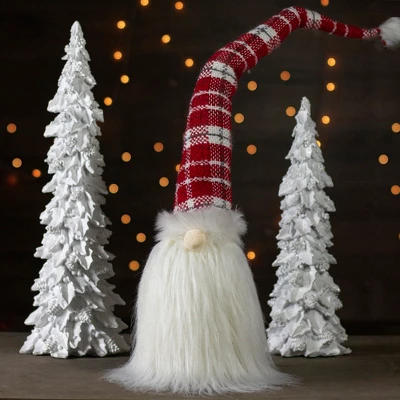 Northlight Plaid Hat Santa Claus Gnome Christmas Decoration - 29.5" - Red And White 1 Northlight Plaid Hat Santa Claus Gnome Christmas Decoration - 29.5" - Red And White