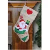 Northlight 19" Red And Green Santa Claus In Sleigh Embroidered Christmas Stocking