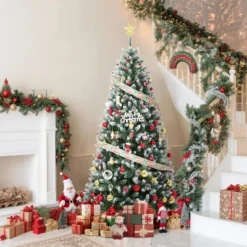 4.5/6/7.5/9ft Pre-Lit Artificial Christmas Tree With Pinecones, Warm White Lights, Hinged Branches, PVC Fir Tips, Easy Assembly 17 4.5/6/7.5/9ft Pre-Lit Artificial Christmas Tree With Pinecones, Warm White Lights, Hinged Branches, PVC Fir Tips, Easy Assembly -National Tree Company Store GUEST 2283c70b 6327 4f0b a331 049898af4c41