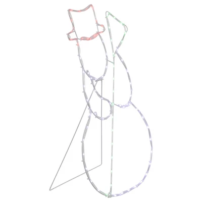 Northlight 28" Lighted Standing Snowman Silhouette Outdoor Christmas Decoration 4 Northlight 28" Lighted Standing Snowman Silhouette Outdoor Christmas Decoration - Image 4