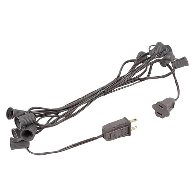 Novelty Lights 10 Socket C7/E12 Candelabra Base Christmas Stringer, Vintage Holiday Hanging Light String, SPT-1 20 Gauge Green Wire 6 Novelty Lights 10 Socket C7/E12 Candelabra Base Christmas Stringer, Vintage Holiday Hanging Light String, SPT-1 20 Gauge Green Wire - Image 6