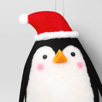Christmas Felted Wool Penguin Ornament With Santa Hat - Wondershop™ 2 Christmas Felted Wool Penguin Ornament With Santa Hat - Wondershop™ - Image 2