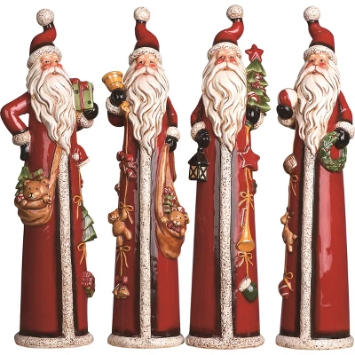Transpac Medium Dolomite Tall Santa Set Of 4 Ceramic Figurines Multicolored Christmas Tabletop Decor For Indoor Use 1 Transpac Medium Dolomite Tall Santa Set Of 4 Ceramic Figurines Multicolored Christmas Tabletop Decor For Indoor Use