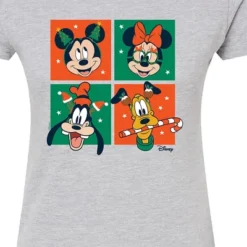 Women's - Disney - Mickey And Friends Christmas Fitted Graphic T-Shirt