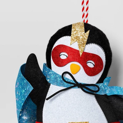 5.25" Christmas Fabric Superhero Ornament Penguin - Wondershop™ 2 5.25" Christmas Fabric Superhero Ornament Penguin - Wondershop™ - Image 2