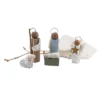 Transpac Wood Holy Family Figurines Set Of 5 Decorative Nativity Scene Multicolor Tabletop Christmas Decor Gift