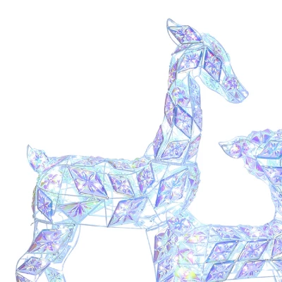 LuxenHome 3-Piece Multi-Color Snowflake Deer Family Outdoor Holiday Decoration With 460 Lights 9 LuxenHome 3-Piece Multi-Color Snowflake Deer Family Outdoor Holiday Decoration With 460 Lights - Image 9