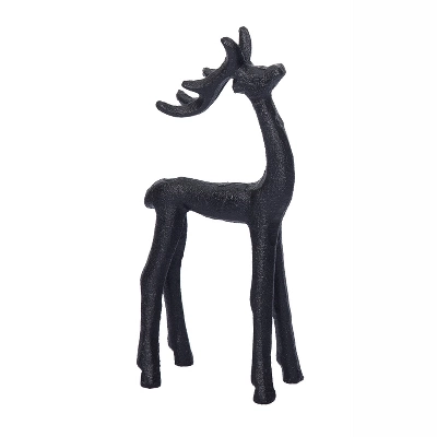 Transpac Set Of 2 Iron Reindeer Figurines Black Metal Christmas Tabletop Decor For Holiday Celebrations And Gift Giving 3 Transpac Set Of 2 Iron Reindeer Figurines Black Metal Christmas Tabletop Decor For Holiday Celebrations And Gift Giving - Image 3