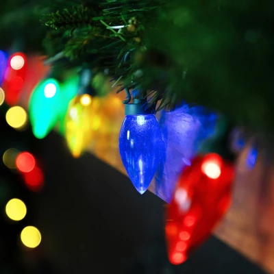 Northlight 25ct C9 LED String Lights Multi-Color - 16' Green Wire 1 Northlight 25ct C9 LED String Lights Multi-Color - 16' Green Wire