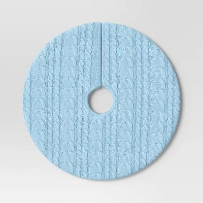 16" Cable Knit Mini Christmas Tree Skirt - Wondershop™ 2 16" Cable Knit Mini Christmas Tree Skirt - Wondershop™ - Image 2