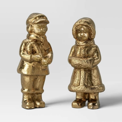 8pk Christmas Poly Animals/Trees/People Decor Set Gold - Wondershop™ 3 8pk Christmas Poly Animals/Trees/People Decor Set Gold - Wondershop™ - Image 3