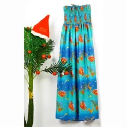 LA LEELA Women's A Line Slit Smocked Maxi Casual Beach Dress Tube Top Evening Long Strapless Christmas Tree Outfits For Women L-XL Blue 9 LA LEELA Women's A Line Slit Smocked Maxi Casual Beach Dress Tube Top Evening Long Strapless Christmas Tree Outfits For Women L-XL Blue -National Tree Company Store GUEST 419d8f65 1fb9 4904 9876 bee930e4d851