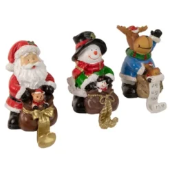 Northlight Santa, Snowman And Reindeer Christmas Stocking Holders - 5.25" - Set Of 3 -National Tree Company Store GUEST 43251c27 f1d7 48e2 8f4b cc8764a765aa