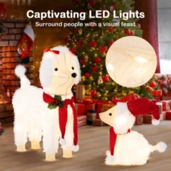Tangkula 2-Piece Christmas Lighted Dogs 3D Xmas Light-up Cute Poodle With 60 LED Lights Red Scarves Zip Ties & Ground Stakes 12 Tangkula 2-Piece Christmas Lighted Dogs 3D Xmas Light-up Cute Poodle With 60 LED Lights Red Scarves Zip Ties & Ground Stakes -National Tree Company Store GUEST 43814de3 cd19 4c1a 9253 1415f3e3f4cd