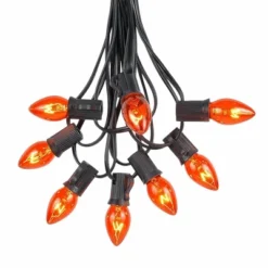 Novelty Lights 25 Feet C7 Christmas String Light Set, Vintage Holiday Hanging Light Set, Black Wire -National Tree Company Store GUEST 456e754e db1b 49c7 9506 2c4a2cb170b4