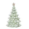 Transpac 13.75 Inch Green Holiday Coastal Tree Decorative Stoneware For Christmas Home Decor