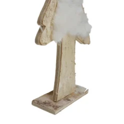 Northlight Snowy Wooden Tree Christmas Decoration - 14.5" - Beige And White -National Tree Company Store GUEST 46bcb865 6b91 40fc a82c 874df7d0a28a