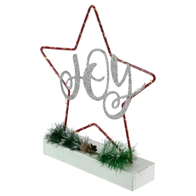 Northlight LED Lighted Star Silhouette Christmas "Joy" Sign - 11" 3 Northlight LED Lighted Star Silhouette Christmas "Joy" Sign - 11" - Image 3