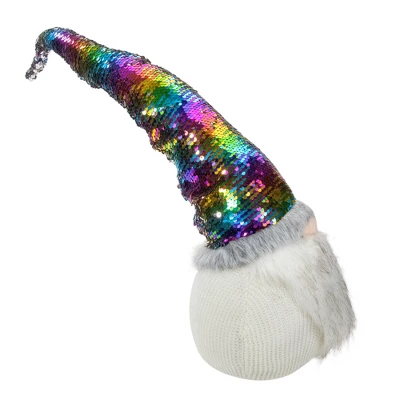 Northlight Gnome With Rainbow Flip Sequin Hat Christmas Decoration - 24" 3 Northlight Gnome With Rainbow Flip Sequin Hat Christmas Decoration - 24" - Image 3