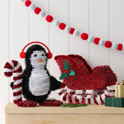 Christmas Tinsel Penguin With Headphones - Wondershop™ 1 Christmas Tinsel Penguin With Headphones - Wondershop™