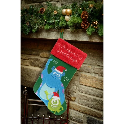 Monsters Inc. Applique Holiday Stocking 20" 2 Monsters Inc. Applique Holiday Stocking 20" - Image 2