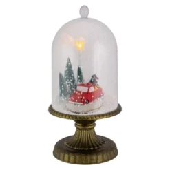 Northlight LED Lighted Snowing Musical Retro Truck Under Cloche Christmas Decoration - 13.5" -National Tree Company Store GUEST 4b67133b f954 4aa7 b0f5 7dfa8ea24344