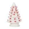 Transpac Small Ceramic Light Up Cardinal Tree - Festive Christmas Decorative Object For Holiday Cheer